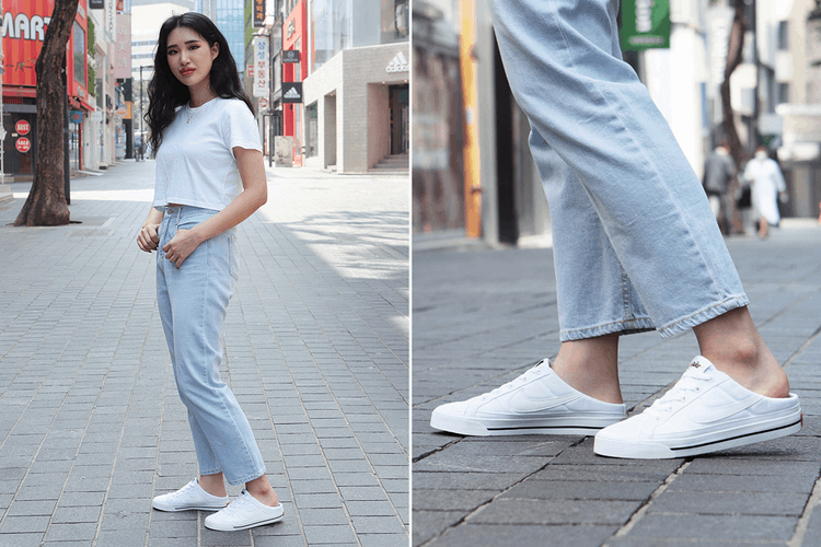 商品NIKE|【韩国直邮|包邮包税】耐克WMNS NIKE COURT LEGACY MULE  运动鞋 无带 半拖  DB3970 100,价格¥338,第1张图片详细描述