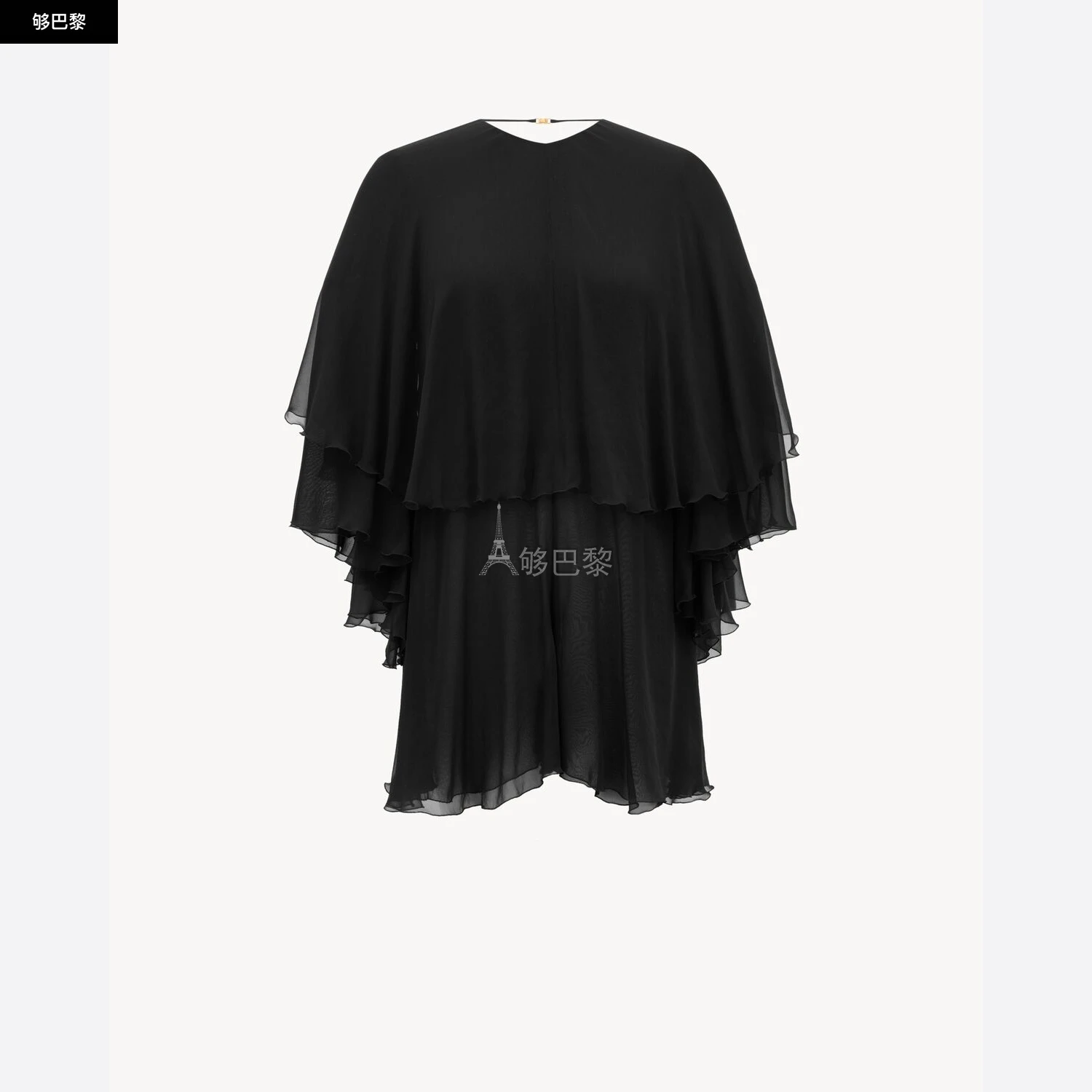 商品Yves Saint Laurent|【预售】 YSL圣罗兰 24秋冬 女士 连体衣 桑蚕丝平纹绉纱露背连衫裤 817868Y115W1000,价格¥29510,第2张图片详细描述
