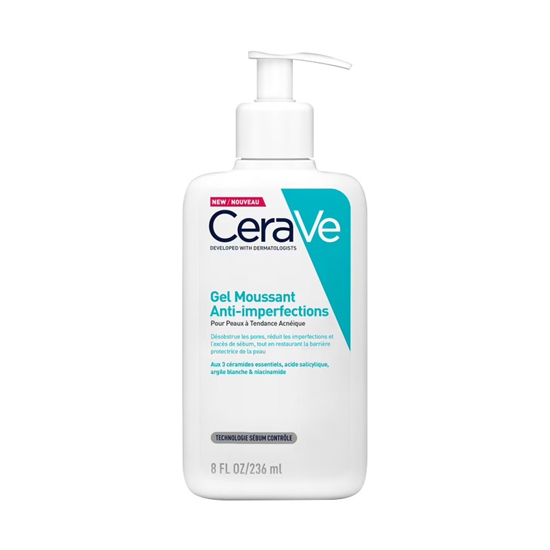 商品CeraVe|适乐肤 白泥水杨酸净肤控油抑痘洗面奶236ml,价格¥157,第2张图片详细描述