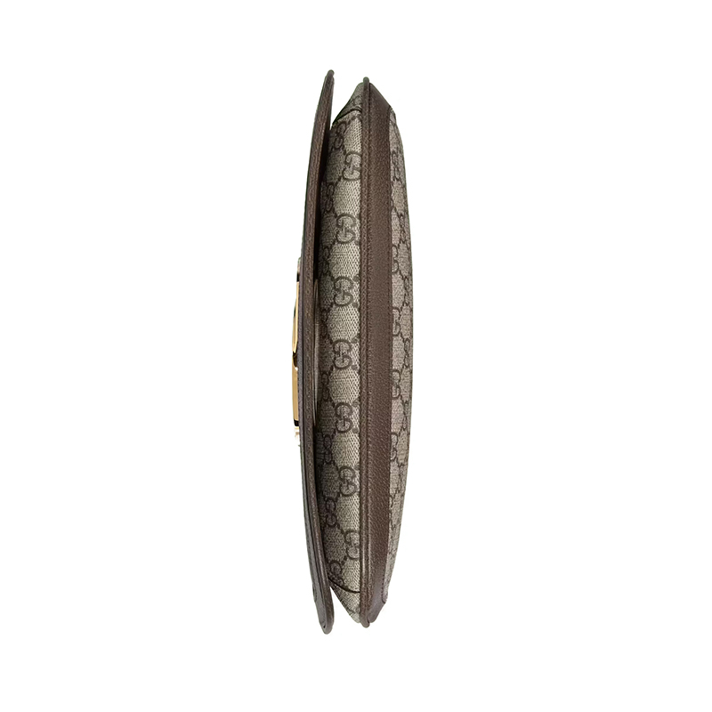 商品Gucci|【包税】GUCCI/古驰 Blondie系列 女士小号棕色老花帆布配皮圆形徽标金扣金链配可拆卸肩带单肩斜跨链条包‎699268K9GSG8358,价格¥18217,第2张图片详细描述