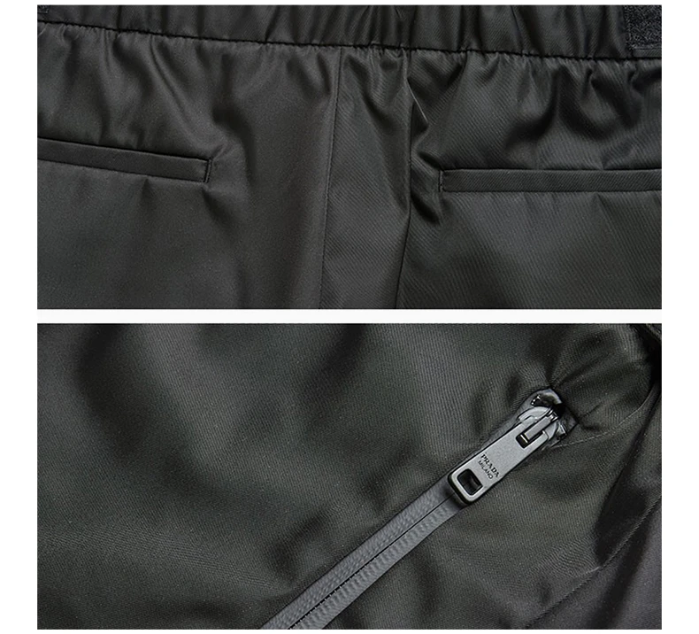 商品[国内直发] Prada|PRADA 男士黑色棉纶收脚长裤 UP0008-I18-F0002,价格¥5817,第8张图片详细描述
