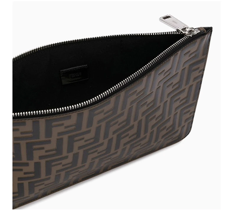 商品Fendi|Fendi 芬迪 男士黑褐色拼接手拿包 7N0078-A5TL-F0H3C,价格¥4600,第6张图片详细描述