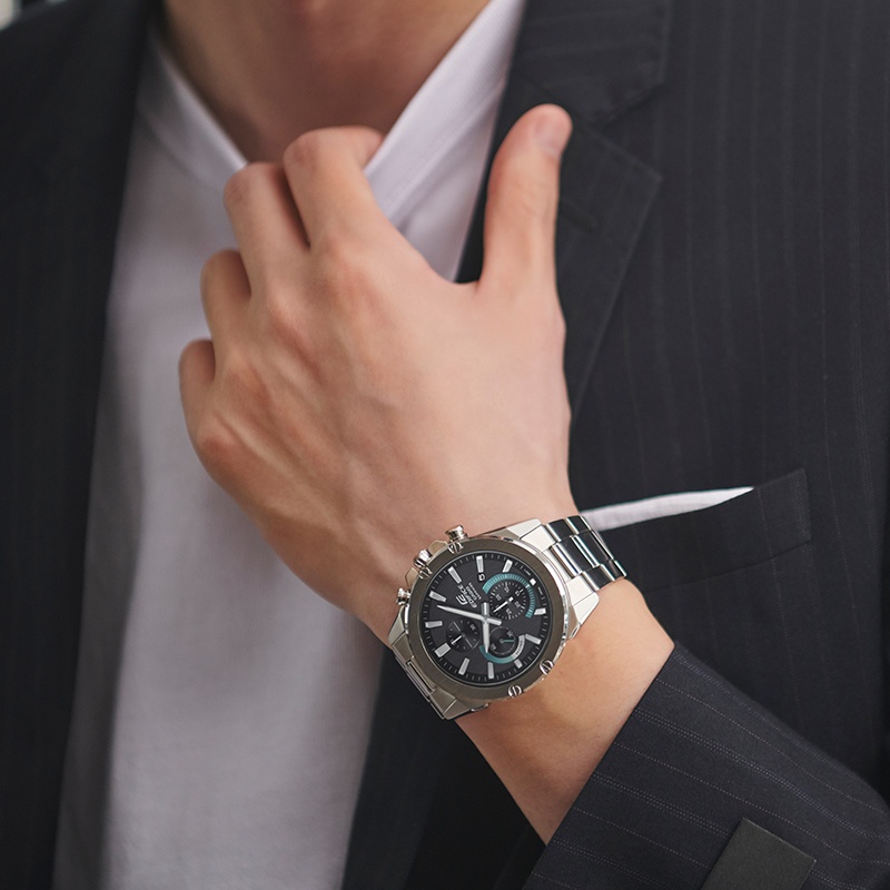 商品[国内直发] Casio|卡西欧手表EDIFICE 轻薄系列 人造蓝宝石玻璃镜面 两针、计时功能,价格¥1228,第2张图片详细描述