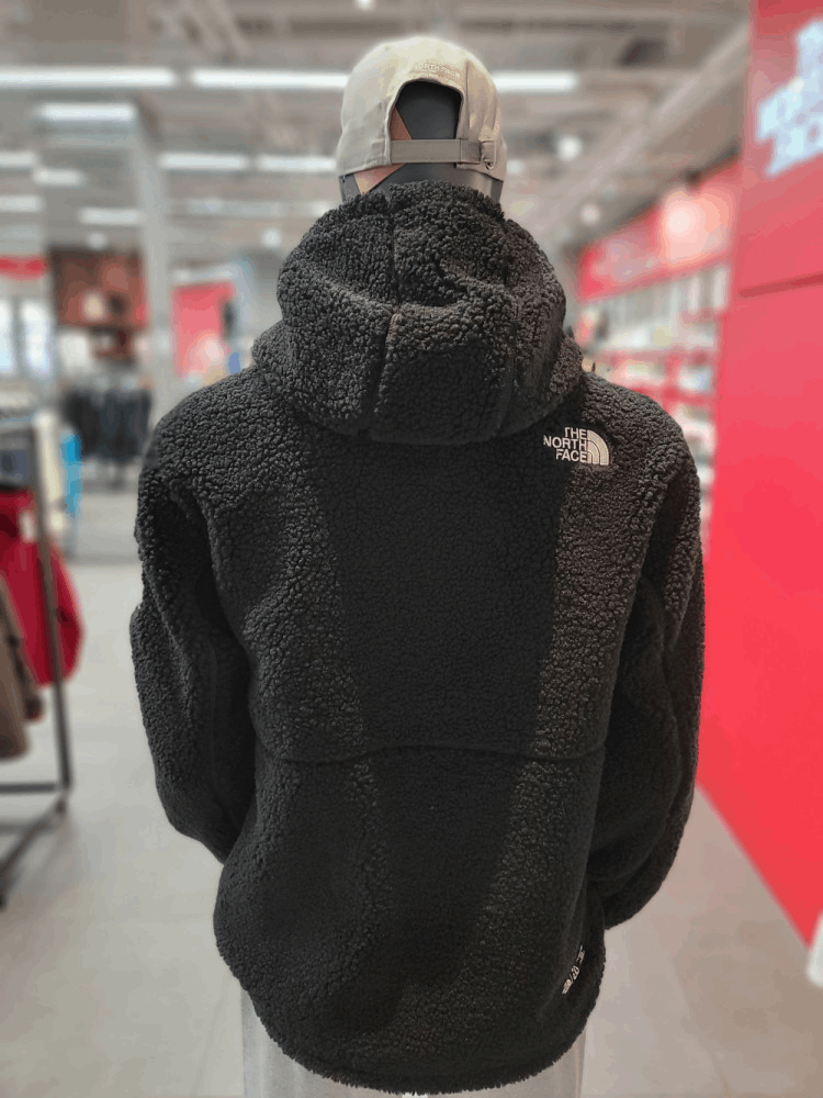 商品The North Face|【Brilliant|包邮包税】北面户外 男女共用 PLAY 绿色 绒布 连帽 NJ4FN64B BLK,价格¥991,第4张图片详细描述