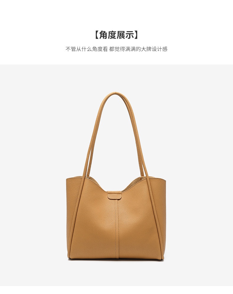 商品[国内直发] GLENVINTEN|格岚云顿真皮头层牛皮秋冬女包2022新款大包百搭潮通勤单肩包真皮质感大容量托特包,价格¥281,第17张图片详细描述