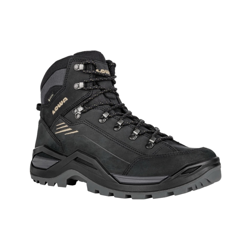 商品Lowa|LOWA RENEGADE EVO GTX MID男士黑色防水科技面料登山鞋,价格¥1836,第4张图片详细描述