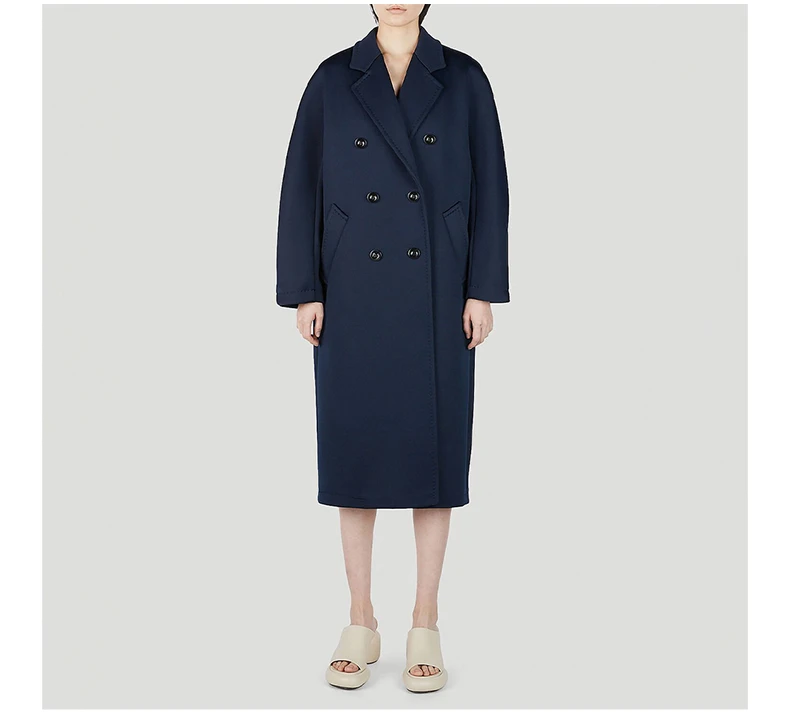 商品[国内直发] Max Mara|MAX MARA 藏蓝色女士大衣 2319010331-600-012,价格¥6593,第5张图片详细描述