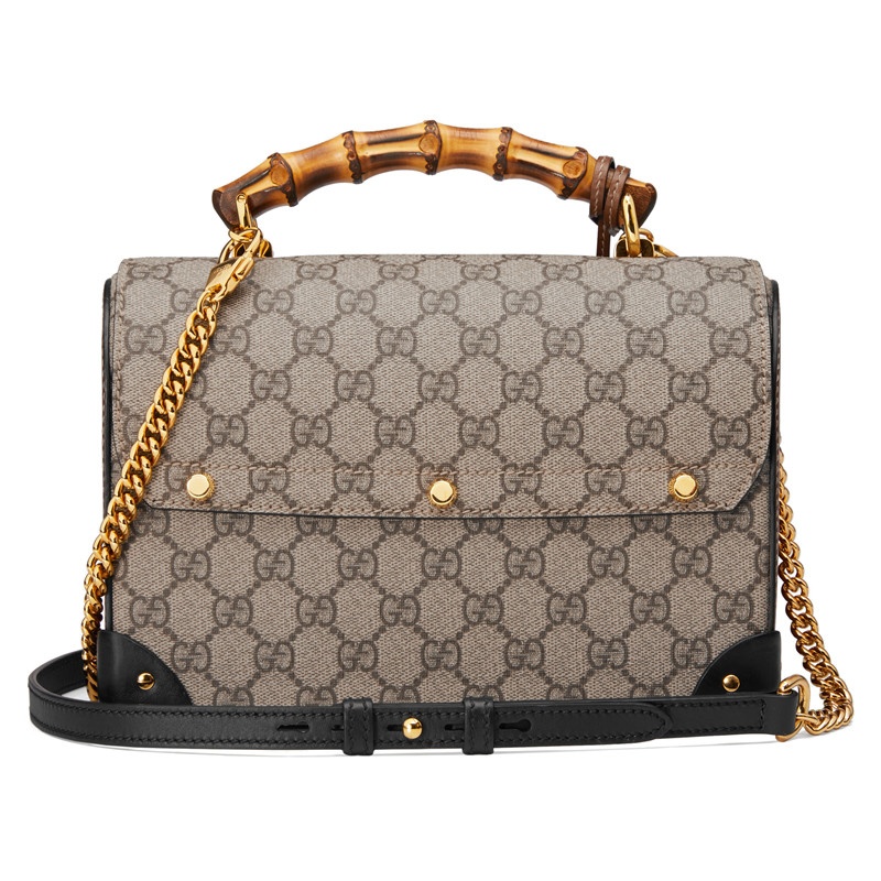 商品Gucci|GUCCI/古驰 20 Padlock系列GG帆布小号竹节手提单肩包 6032219U8YG9861,价格¥17297,第3张图片详细描述