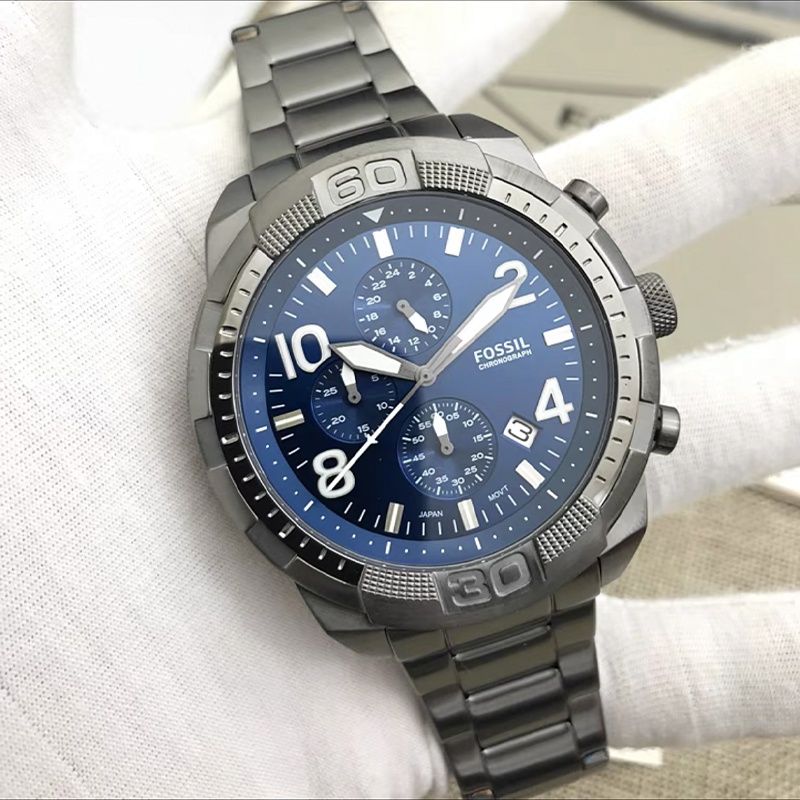 商品[国内直发] Fossil|FOSSIL化石手表黑色钢三眼计时商务休闲石英防水男表,价格¥569,第3张图片详细描述