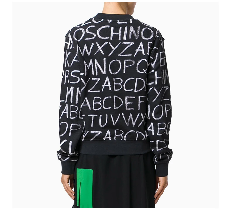 商品Moschino|MOSCHINO 女士黑色棉质卫衣 W627500-M3768-0002,价格¥1451,第6张图片详细描述