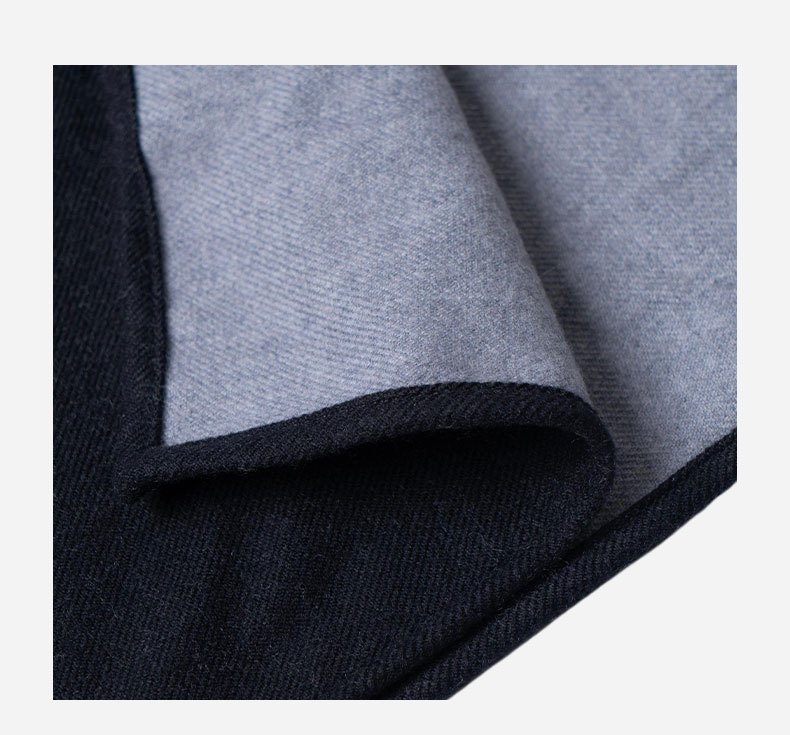 商品Burberry|【现货速发】BURBERRY/博柏利 男女通用黑灰色格纹美利奴羊毛披肩 金标（旧版）白标（新版）随机发货,价格¥3186,第9张图片详细描述