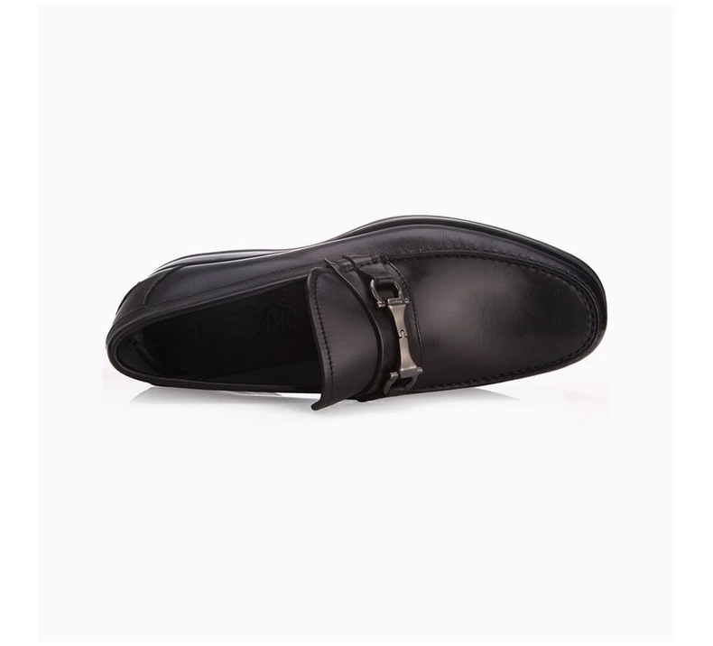 商品Salvatore Ferragamo|SALVATORE FERRAGAMO 男款黑色牛皮平底休闲鞋  0512707,价格¥2517,第8张图片详细描述