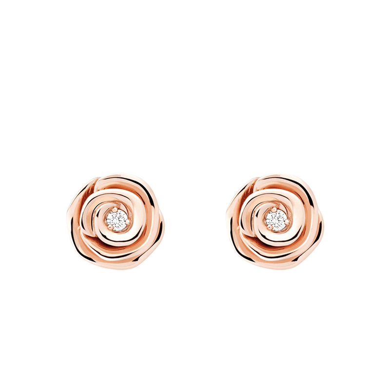 商品Dior|DIOR/迪奥 22春夏新款ROSE COUTURE系列 小号18k金玫瑰金镶嵌钻石耳环JRCO95002_0000,价格¥27732,第5张图片详细描述