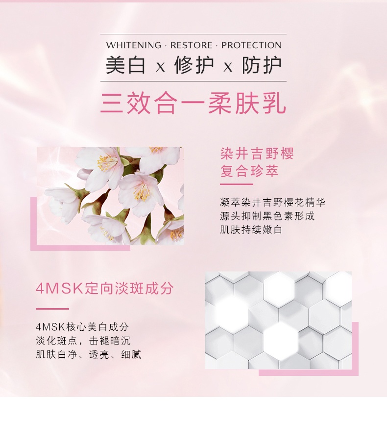 商品【原封正品】 Shiseido|Shiseido 资生堂 光透耀白柔肤乳50ml SPF50+4MSK成分嫩白淡斑提亮,价格¥433,第3张图片详细描述
