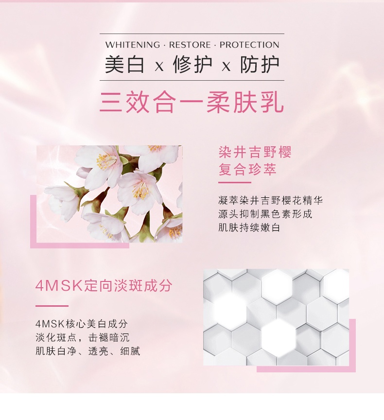 商品Shiseido|Shiseido 资生堂 光透耀白柔肤乳50ml SPF50+4MSK成分嫩白淡斑提亮,价格¥435,第3张图片详细描述