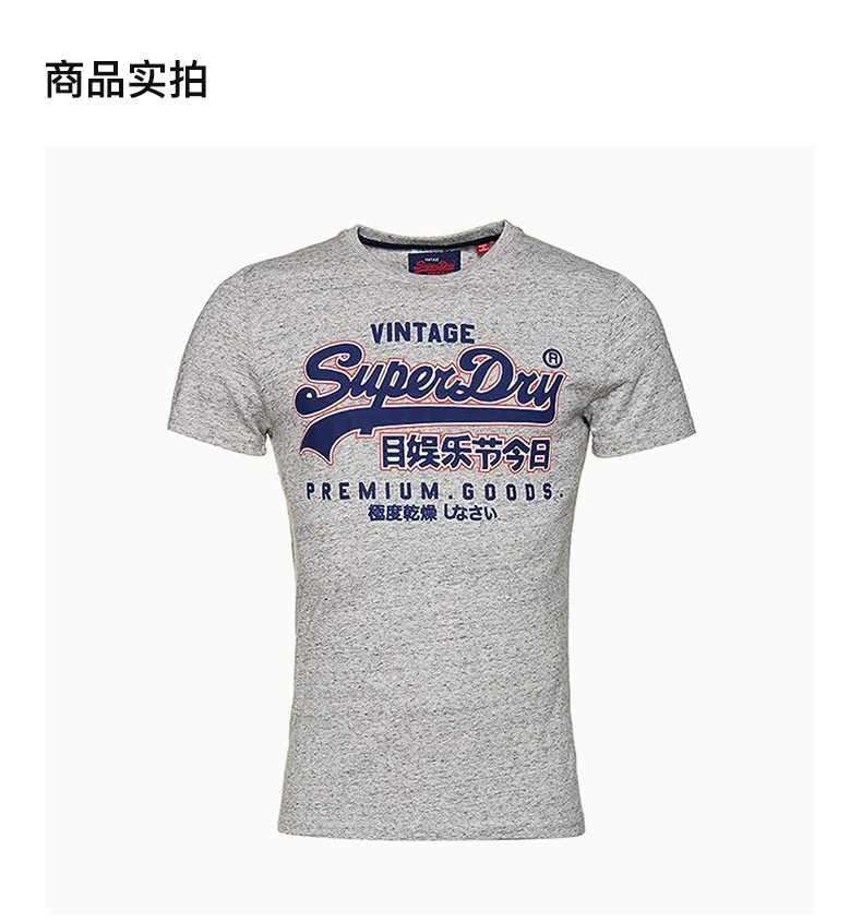 商品[国内直发] Superdry|SUPERDRY 灰色男士T恤 M10020XQ-SY3,价格¥95,第4张图片详细描述