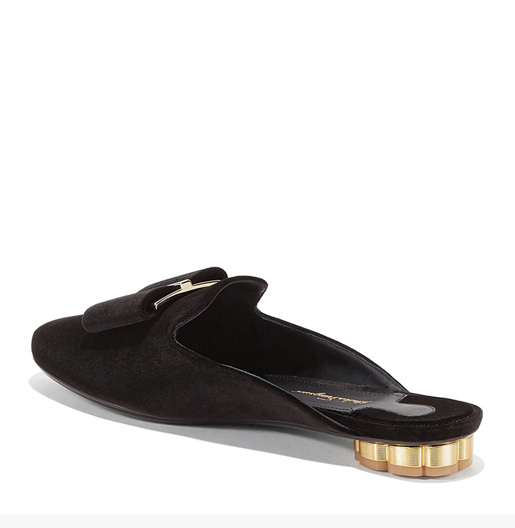 商品Salvatore Ferragamo|Salvatore Ferragamo 菲拉格慕 女士黑色拖鞋 01-M949-680205,价格¥2845,第8张图片详细描述