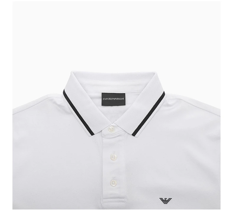 商品Emporio Armani|EMPORIO ARMANI 安普里奥·阿玛尼 鹰标logo休闲Polo衫白色短袖男士T恤 3L1FAE-1JPTZ-0154,价格¥747,第7张图片详细描述