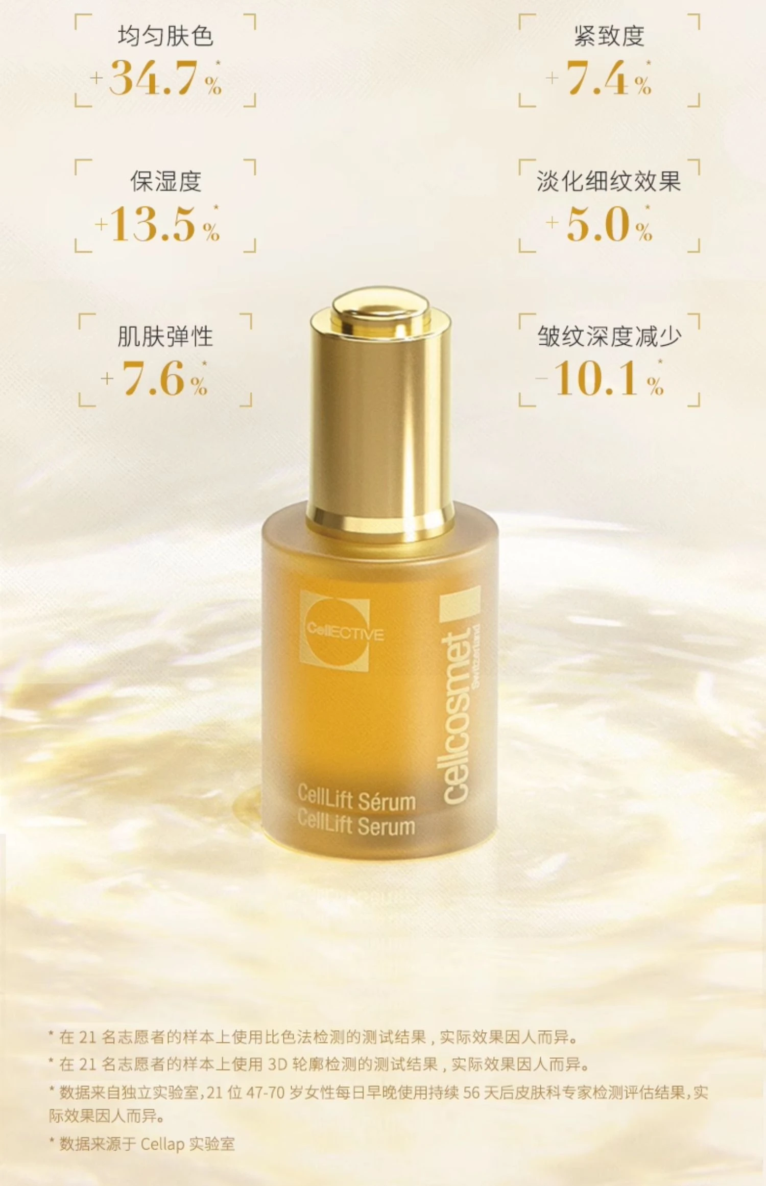 商品Cellcosmet|Cellcosmet 瑞妍 小金瓶赋颜活力精华液 提拉紧致滋养肌肤 30ml,价格¥2364,第5张图片详细描述
