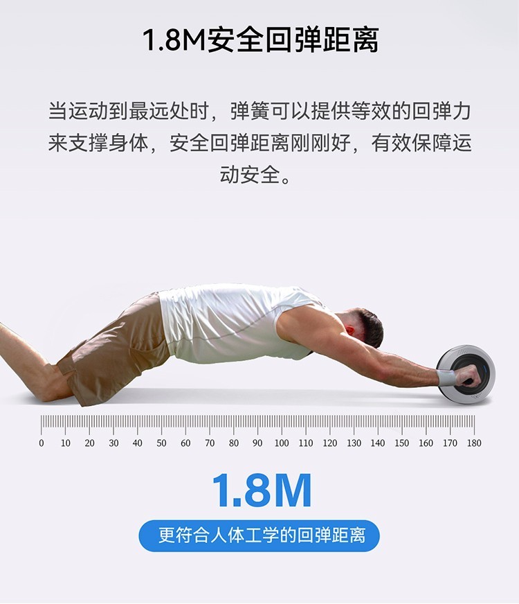 商品[国内直发] YESOUL|野小兽健腹轮自动回弹腹肌轮健身器材卷腹轮马甲线腹肌速成神器智能健腹轮 J20,价格¥276,第3张图片详细描述