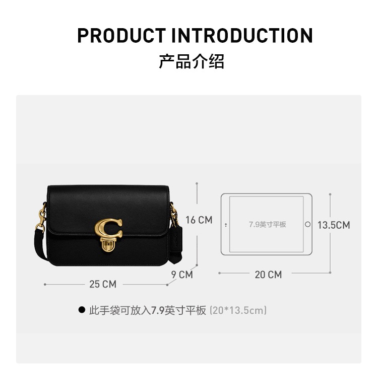 商品[国内直发] Coach|COACH蔻驰 女士专柜款中号手提单肩斜挎包CJ251,价格¥3227,第1张图片详细描述