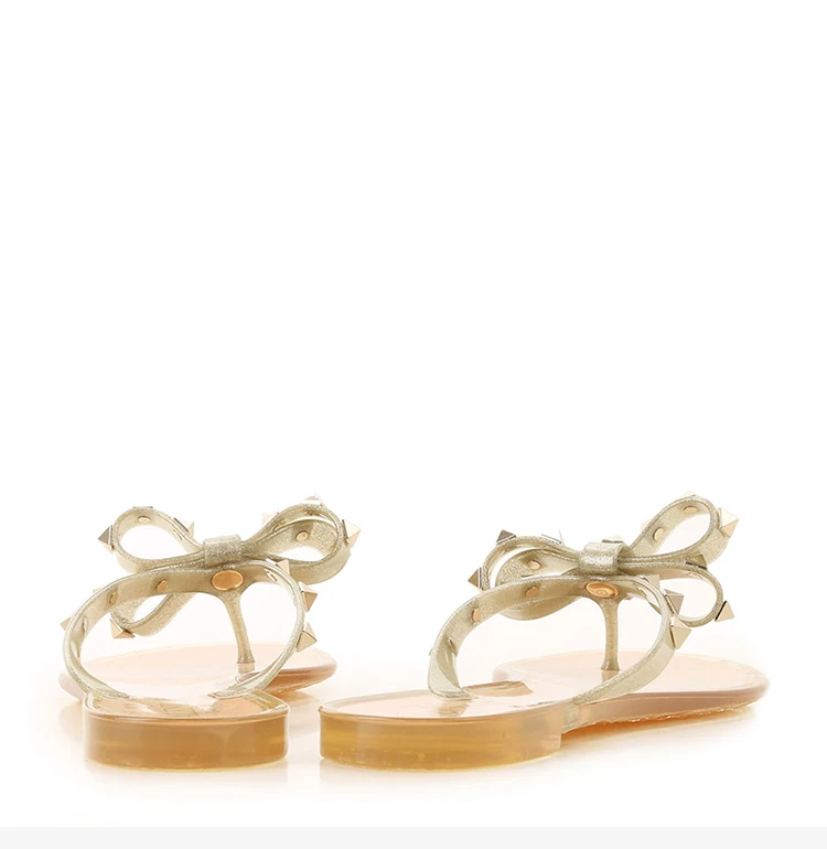 商品Valentino|VALENTINO 女士浅金色夹脚拖鞋 QW1S0552-LMF-L01,价格¥1126,第7张图片详细描述