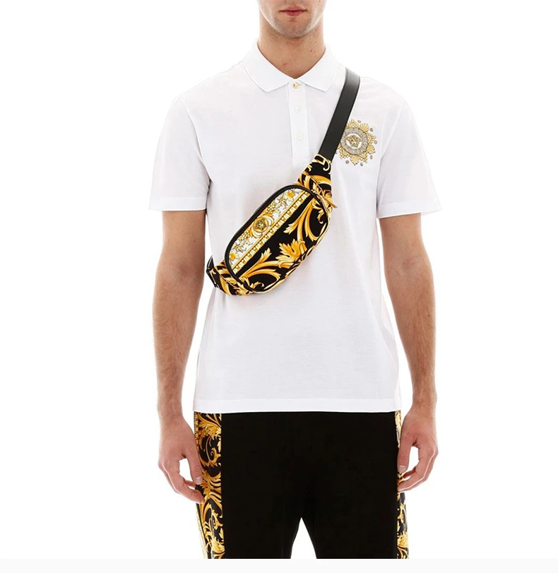 商品Versace|VERSACE 范思哲 男士白色棉POLO衫 A85111-A231240-A2088,价格¥2378,第7张图片详细描述