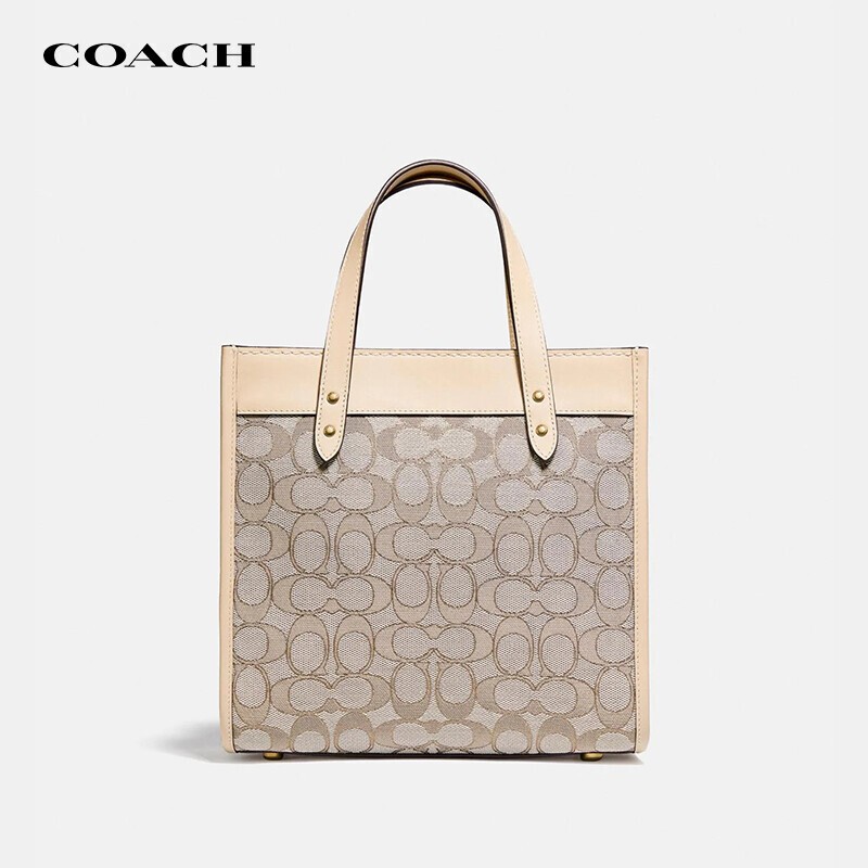 商品[国内直发] Coach|蔻驰女士 经典标志印花托特包小号手提单肩斜挎包CF404 IMOT4,价格¥972,第12张图片详细描述