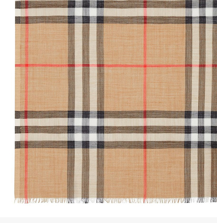商品Burberry|BURBERRY 格纹女士围巾 8018468,价格¥1652,第9张图片详细描述