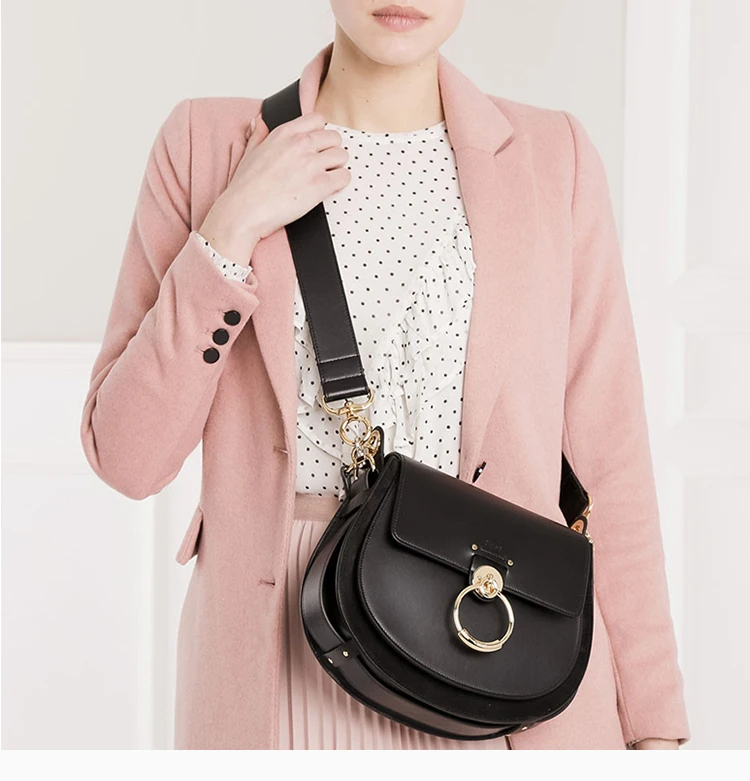 商品[国内直发] Chloé|Chloe' 蔻依 女士黑色皮革单肩包斜挎包 C18WS152-A37-001,价格¥12684,第8张图片详细描述