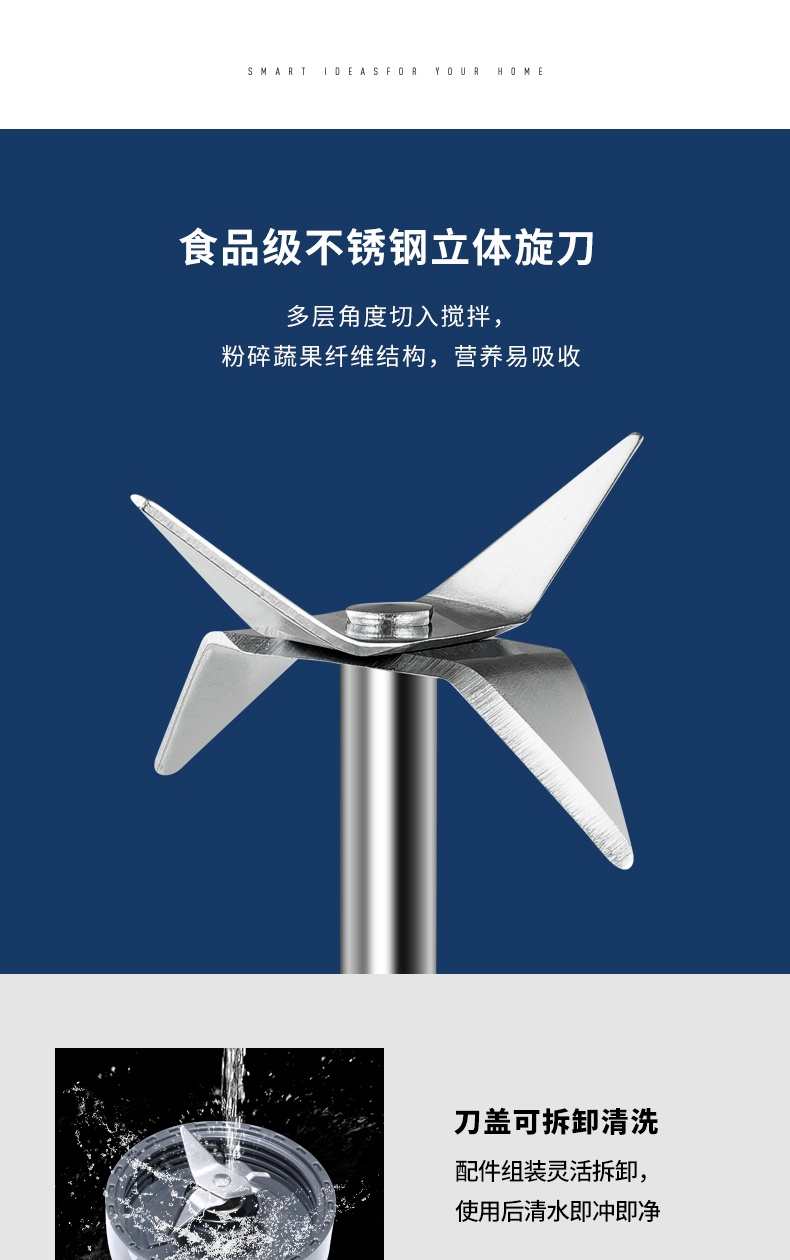 商品Morphy Richards|英国摩飞 果汁机梅森杯 MR9500 便携式榨汁机家用料理搅拌机,价格¥435,第10张图片详细描述