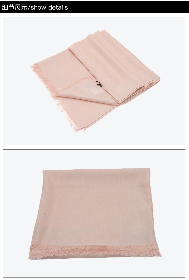 商品Moschino|莫斯奇诺 女士粉色经典logo印花围巾03234M2321 081（香港仓发货）,价格¥738,第5张图片详细描述