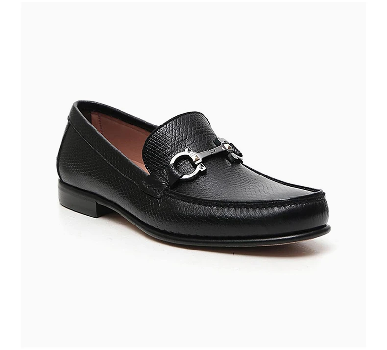 商品Salvatore Ferragamo|SALVATORE FERRAGAMO 黑色男士系带鞋 02-0139-741563,价格¥3018,第5张图片详细描述