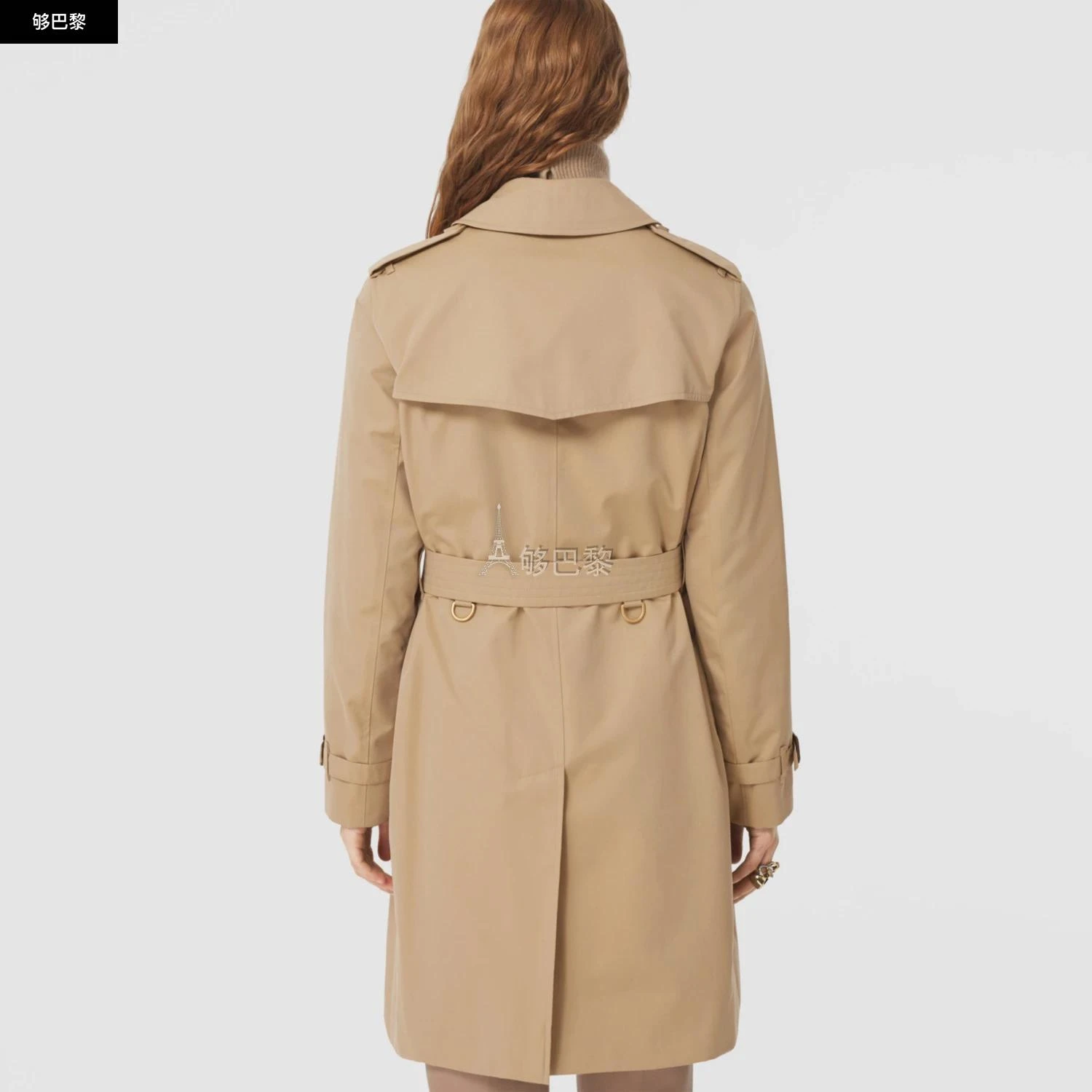 商品Burberry|包邮包税【预售7天发货】 BURBERRY 24春夏 女士 风衣 肯辛顿版型 - Heritage Trench 风衣 40733731,价格¥17264,第5张图片详细描述