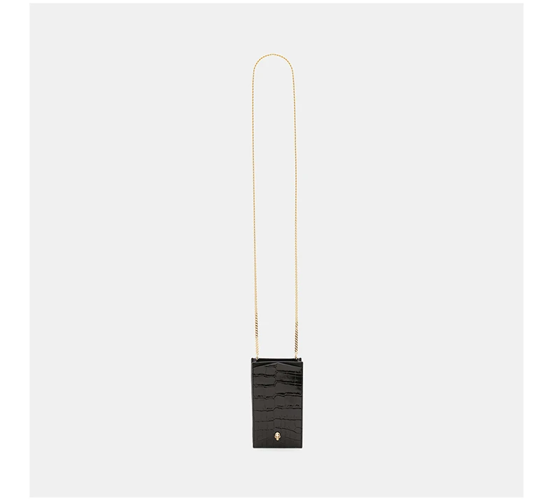 商品[国内直发] Alexander McQueen|ALEXANDER MCQUEEN 黑�色女士手机包 632035-1JMFG-1050,价格¥2046,第7张图片详细描述