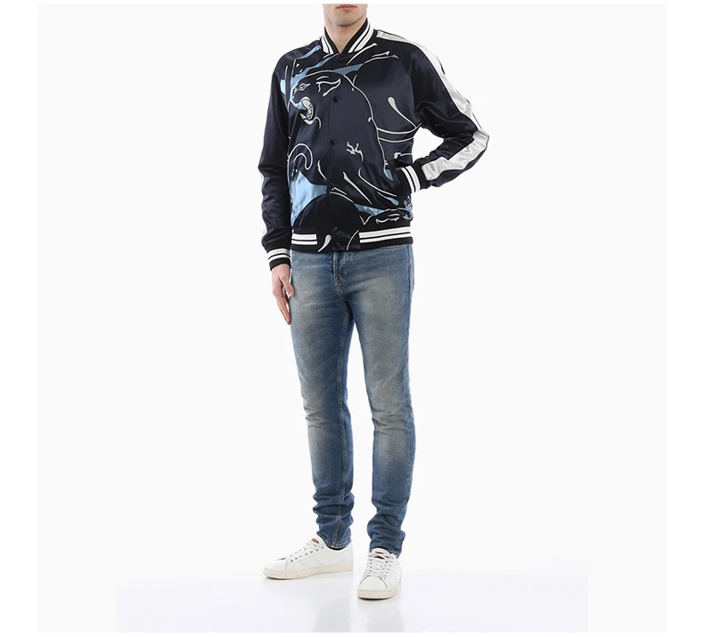 商品[国内直发] Valentino|VALENTINO 男士深蓝色印花外套 NV3CI0A9-4BK-S02,价格¥12237,第7张图片详细��描述