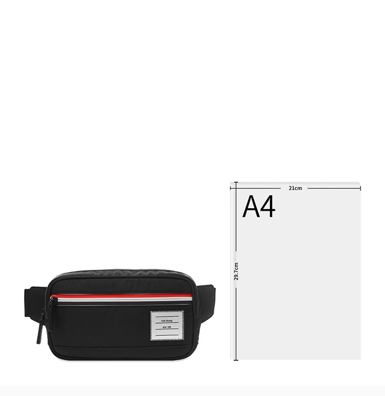 商品[国内直发] Thom Browne|THOM BROWNE 黑色男士腰包 MAG225A-06551-001,价格¥4883,第4张图片详细描述