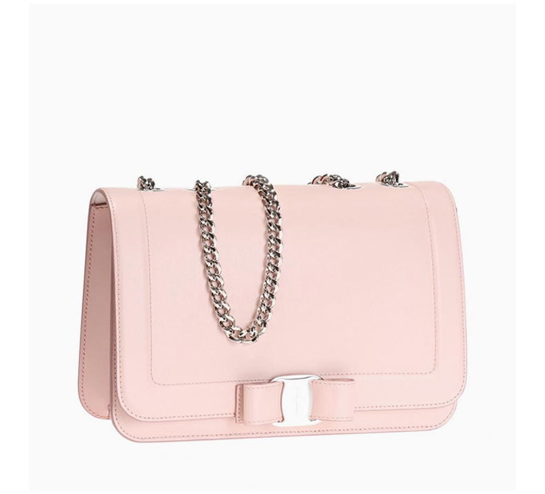 商品[国内直发] Salvatore Ferragamo|Salvatore Ferragamo 菲拉格慕 女士粉色小牛皮单肩包 21-G878-8685825,价格¥4447,第3张图片详细描述