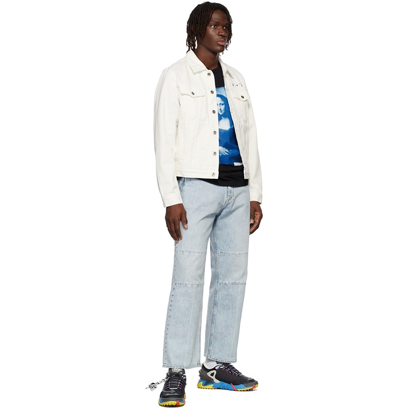 商品Off-White|男士黑色白色印花棉质短袖T恤 OMAA027C99JER006（澳门仓发货）,价格¥2365,第4张图片详细描述