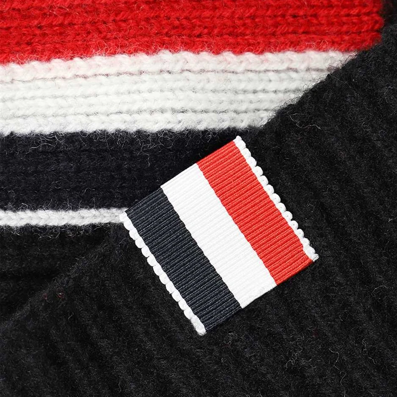 商品Thom Browne|THOM BROWNE 男士黑色羊毛针织手套 MKG011B-Y1018-001,价格¥1526,第2张图片详细描述