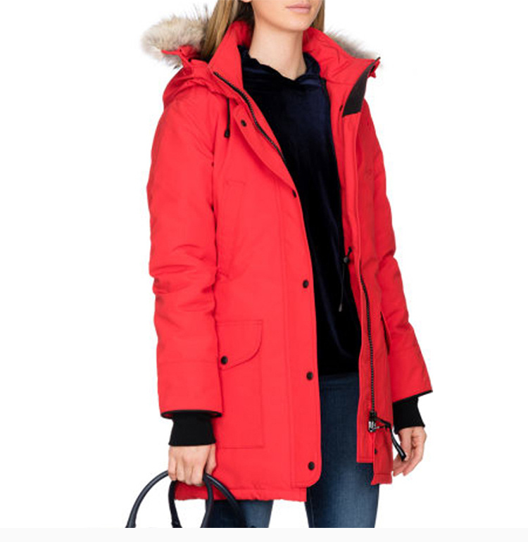 商品[国内直发] Canada Goose|Canada Goose 加拿大鹅 女士红色TRILLIUM 时尚保暖白鸭绒羽绒服 6660L-RED,价格¥7156,第5张图片详细描述
