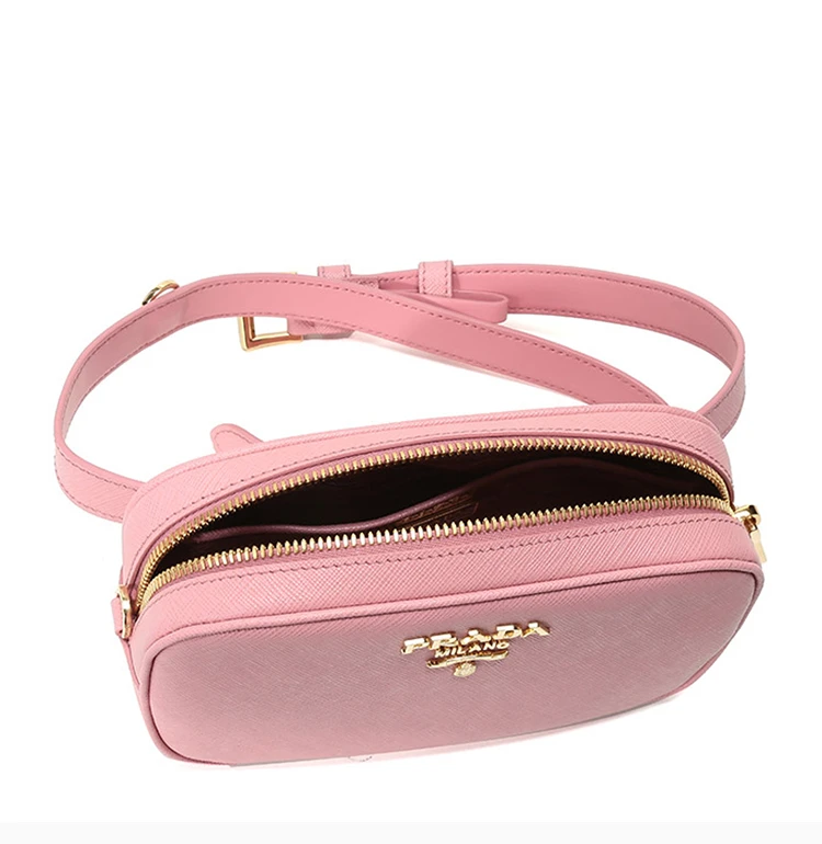 商品[国内直发] Prada|Prada 普拉达 女士花瓣粉皮革腰包单肩斜挎包链条包 1BL007-NZV-F0442,价格¥6873,第8张图片详细描述