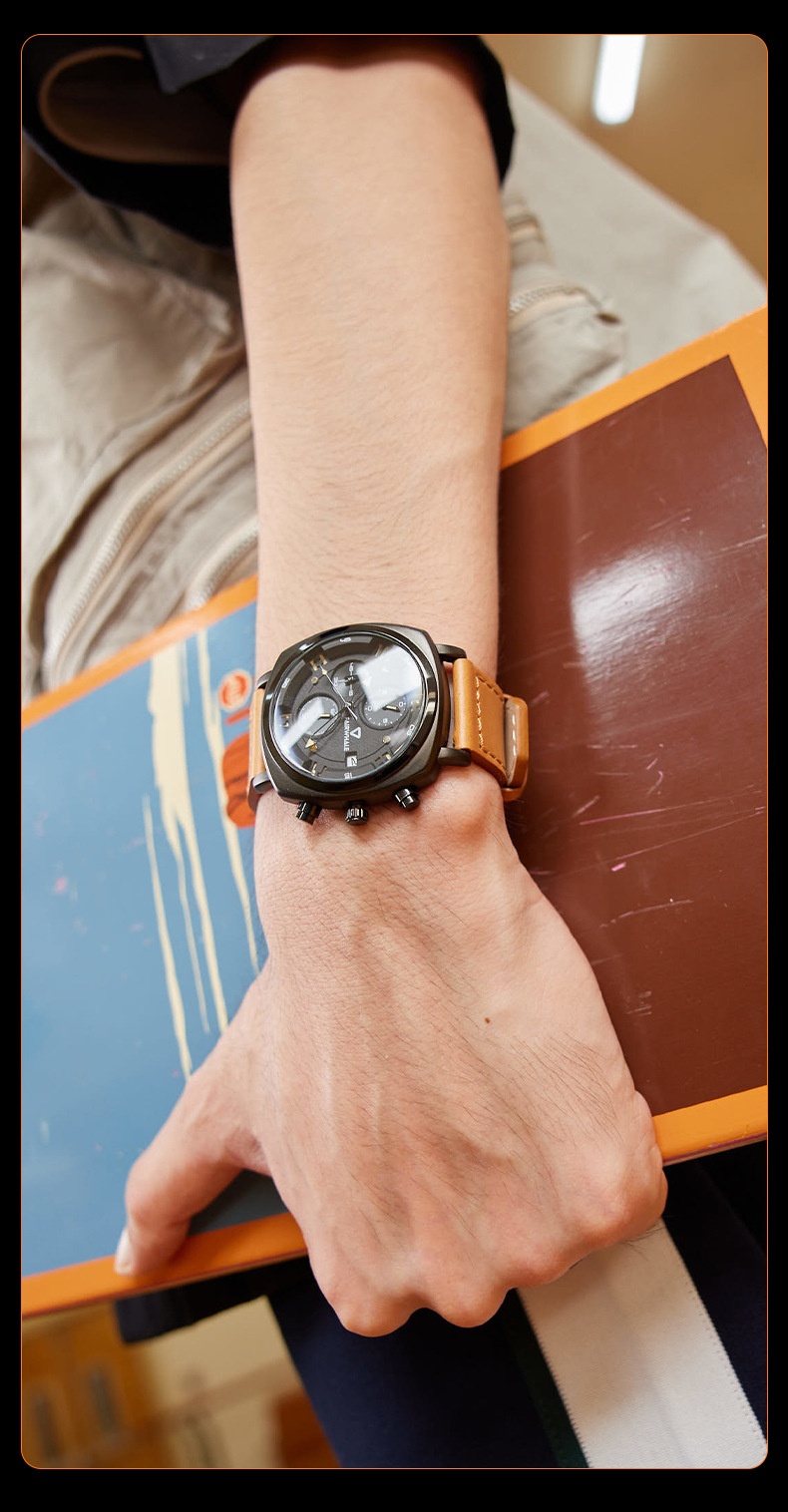 商品[国内直发] Mark Fairwhale|马克华菲品牌新款手表 男士 防水时尚多功能手表,价格¥202,第8张图片详细描述