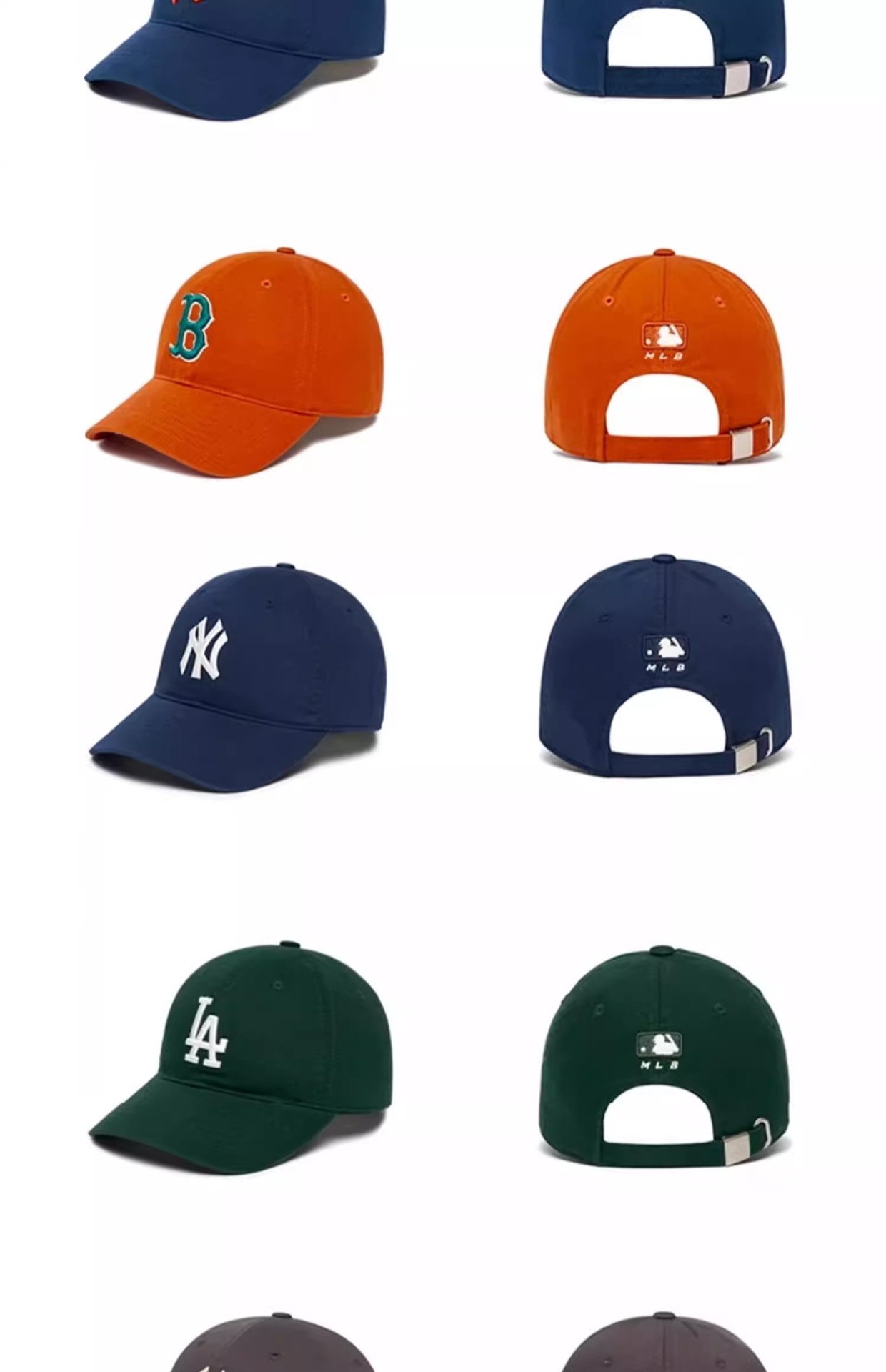 商品MLB|【国内现货】MLB官方男女情侣软顶棒球帽遮阳休闲鸭舌帽明星同款,价格¥343,第4张图片详细描述