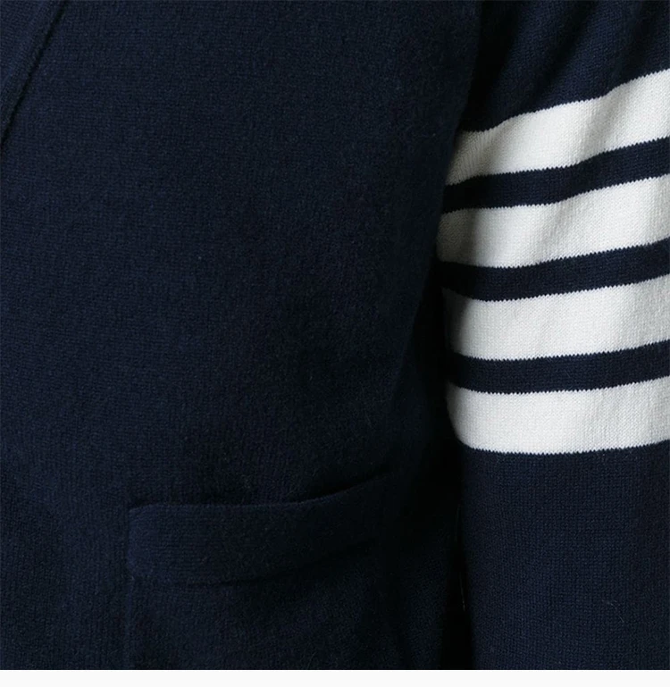 商品[国内直发] Thom Browne|THOM BROWNE 海军蓝色男士针织衫/毛衣 MKC001A-00011-415,价格¥11913,第8张图片详细描述