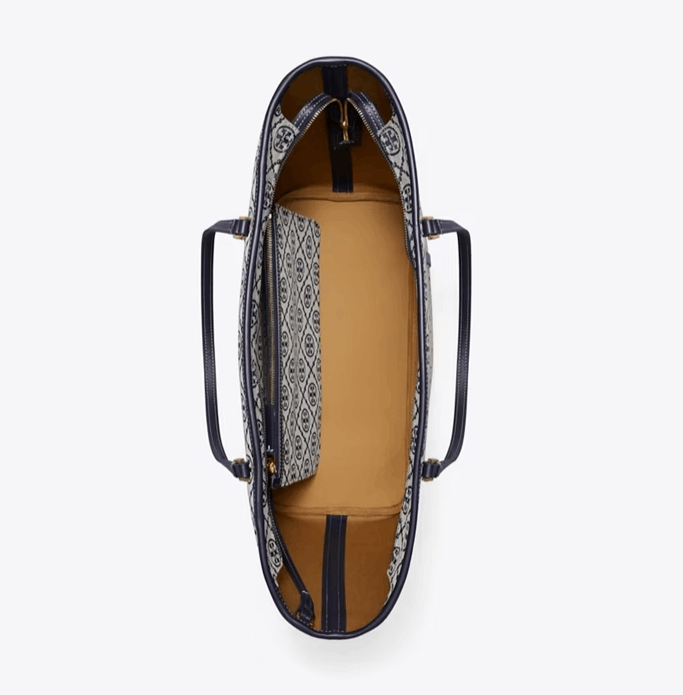 商品Tory Burch|汤丽伯奇女士T MONOGRAM拉链开合托特包单肩包子母包大号（香港仓发货）,价格¥2802,第8张图片详细描述