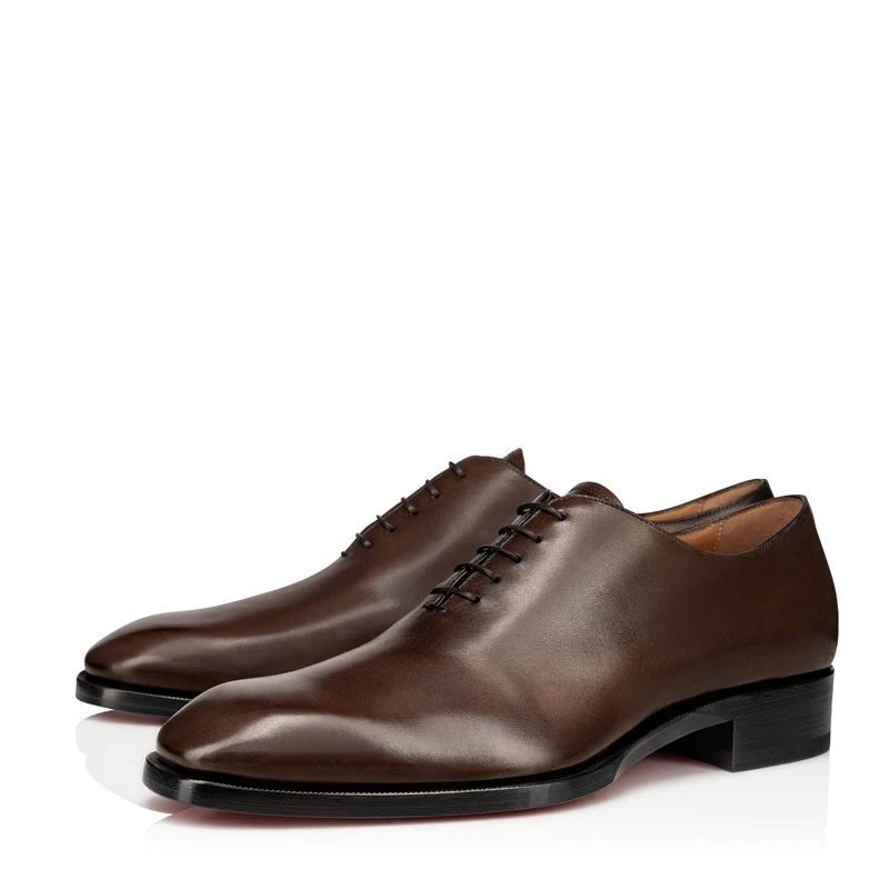 商品Christian Louboutin|CHRISTIAN LOUBOUTIN 男士棕色系带牛津鞋,价格¥4889,第1张图片详细描述