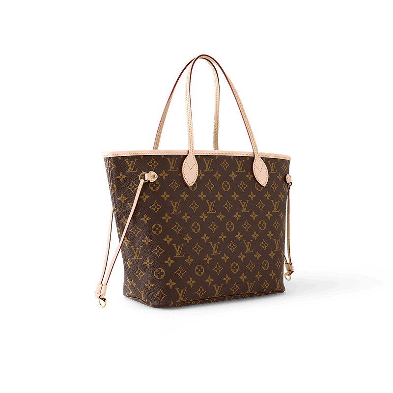 商品Louis Vuitton|【现货】路易威登 23春夏 Neverfull女士中号浅褐色帆布配皮金色金属饰面手提包 M40995,价格¥13803,第2张图片详细描述