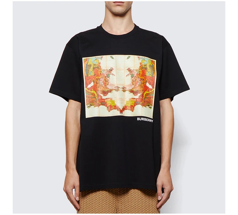 商品Burberry|BURBERRY 黑色男士T恤 8057532,价格¥2388,第5张图片详细描述