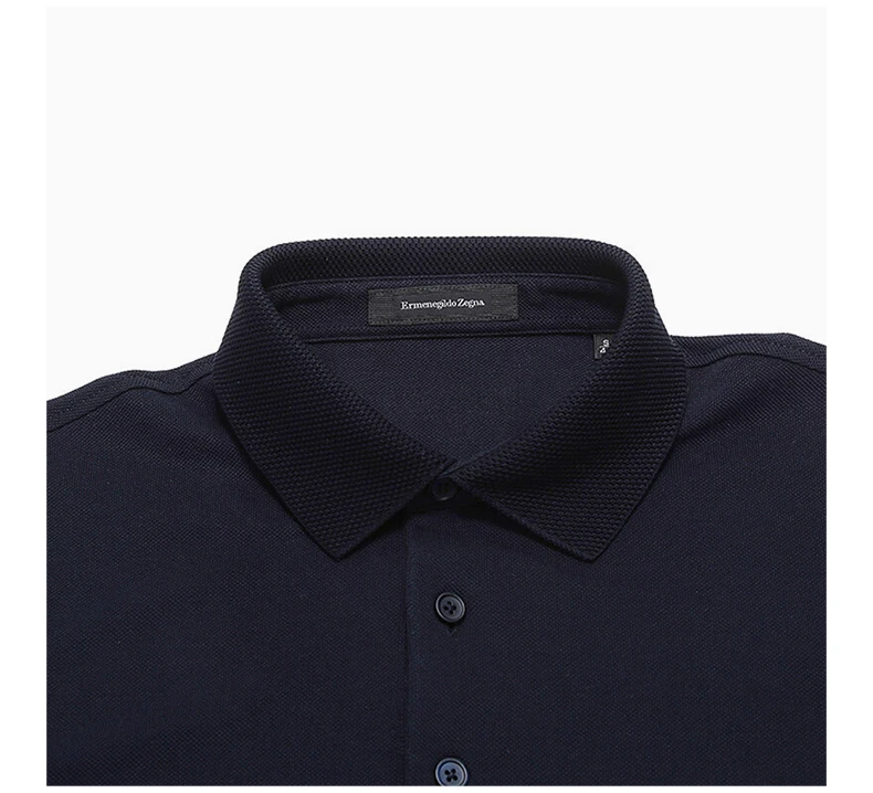 商品Zegna|ZEGNA 深蓝色男士POLO衫 US592-750R-303,价格¥1242,第7张图片详细描述